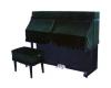 Piano Cover - Upright Half Fitted Black UP4