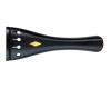 Violin Tailpiece Tulip Shape Ebony Gold Rhombus Inlay