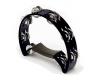 Tambourine Halfmoon 16 Jingles Double Row Black