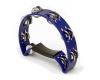 Tambourine Halfmoon 16 Jingles Double Row Blue